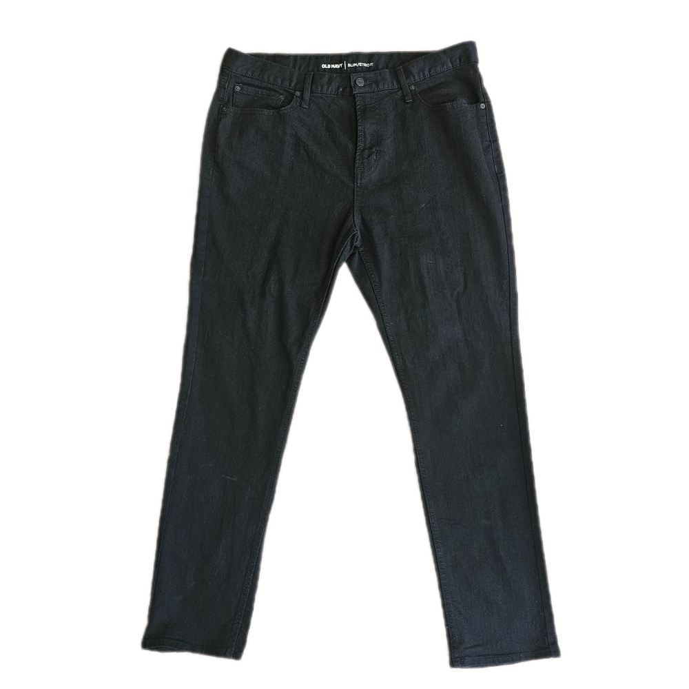 Old Navy Mens Slim/etroit Jeans, Black, Size 36x32 - Picture 3 of 4